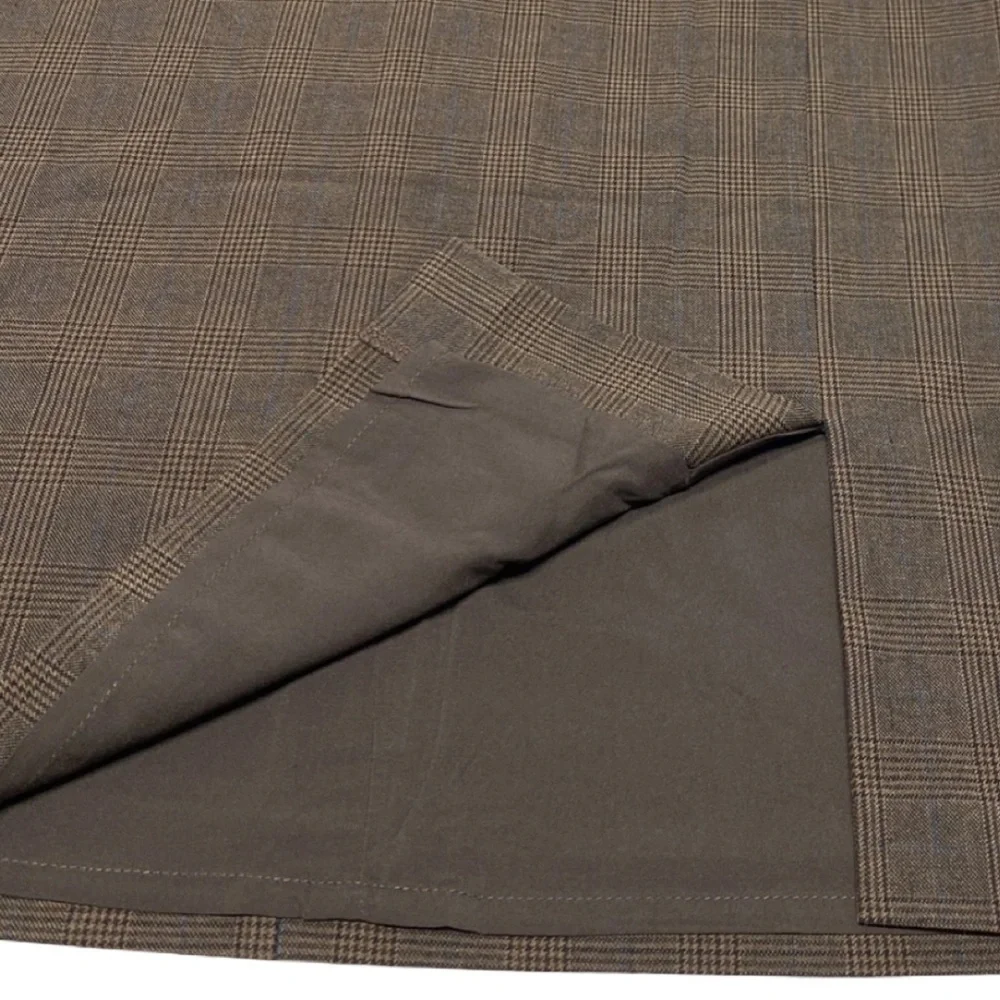 Rachel Zoe Brown And Black Plaid Mini Skirt NWOT Size 8